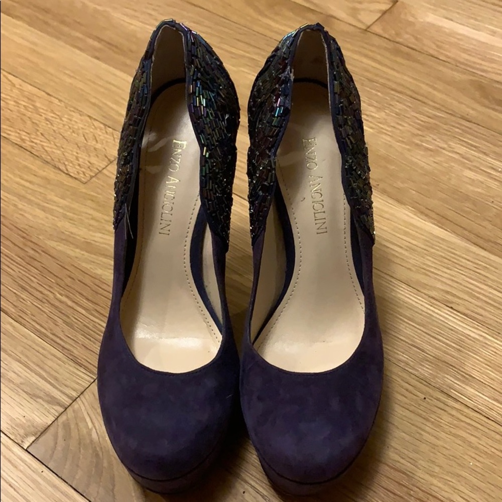 Enzo Angiolini Plum Suede Heels